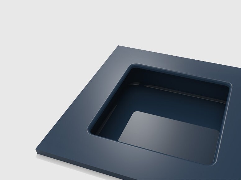 HEWI Accessories Black, angular inlet shell