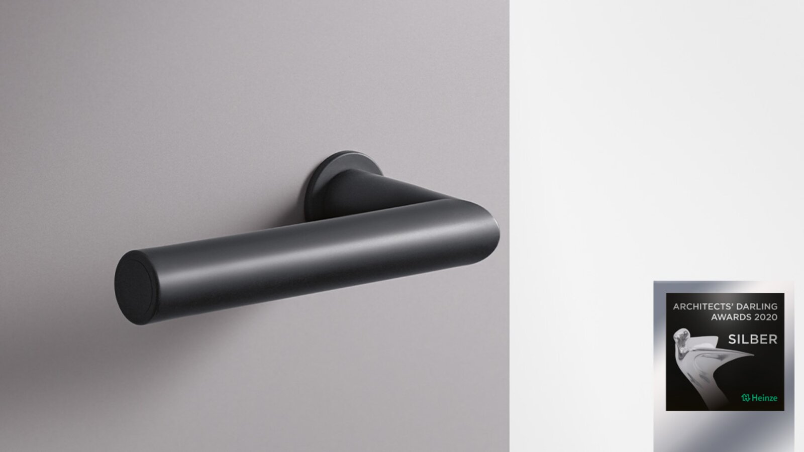 HEWI Door handle mini black matt Minimalist door handle in the colour black matt