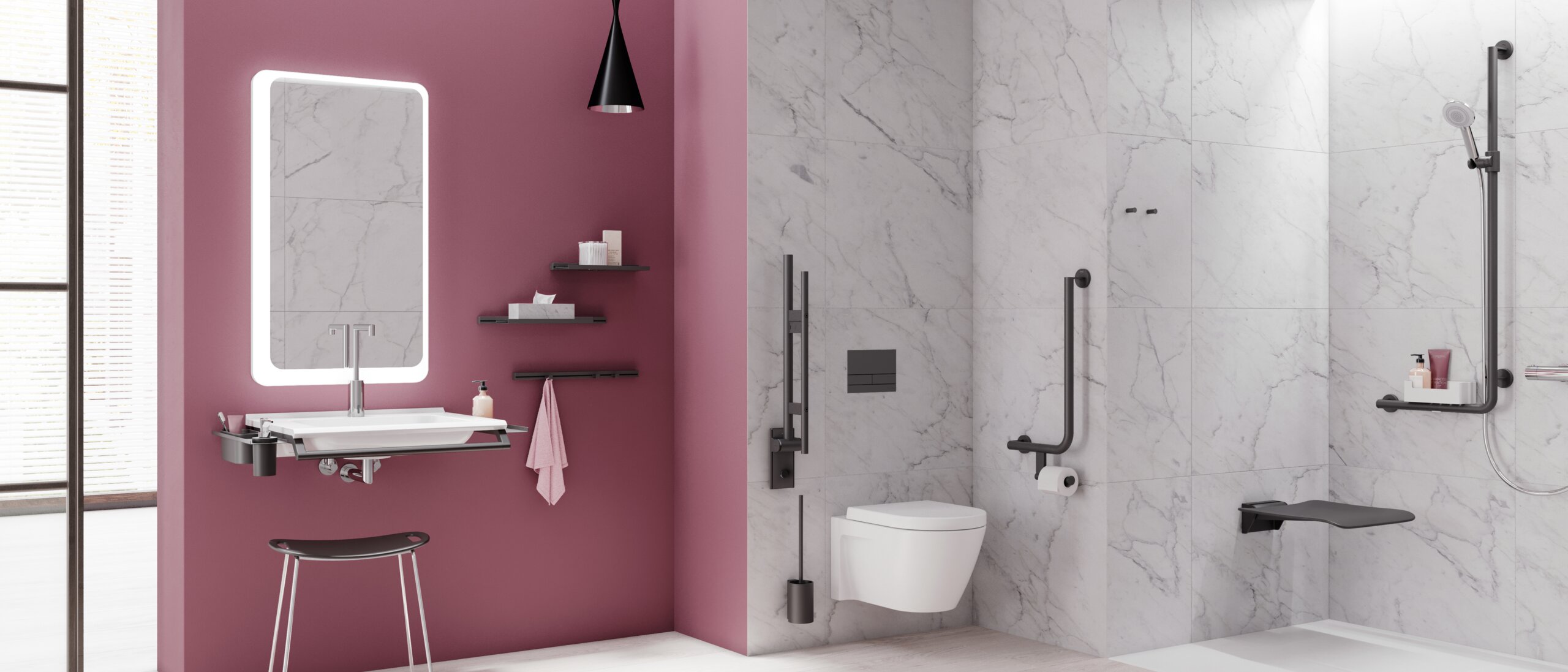 HEWI Badezimmer System 900 Barrierefreies Hotelzimmer