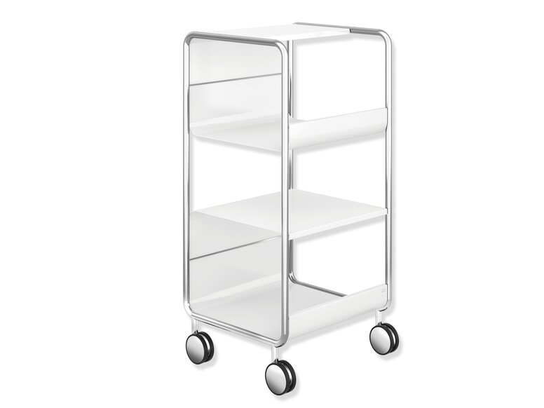 HEWI side trolley in white Side trolley in the colour white for hotels