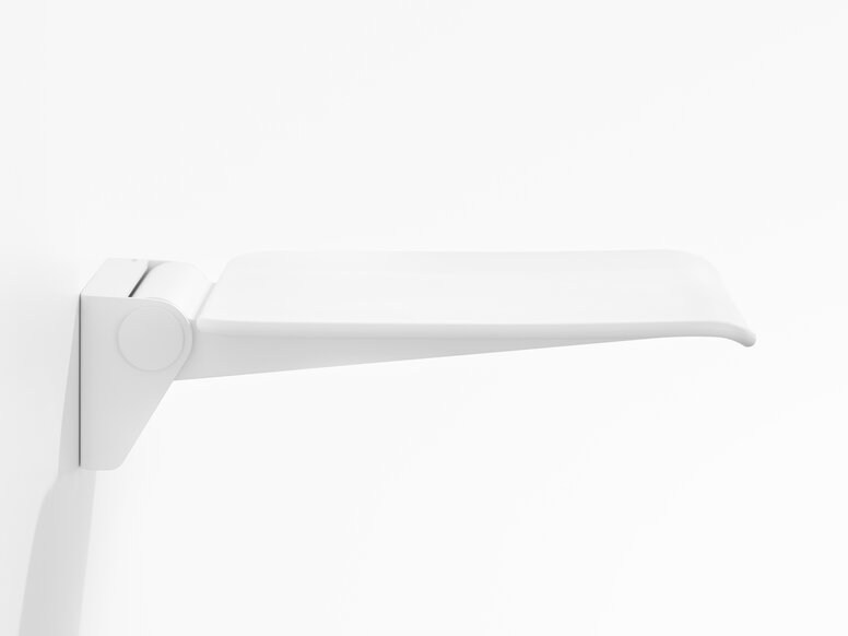 HEWI Folding seat signal white Folding seat in the colour signal white made of polyamide