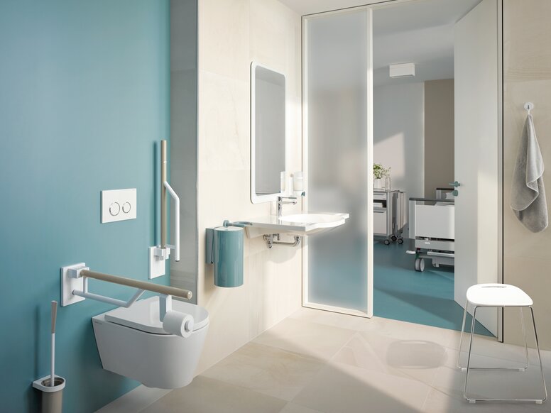 HEWI barrier-free bathroom system 800K Barrier-free bathroom in System 800K