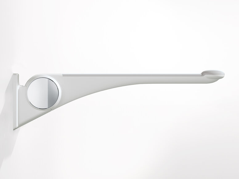 HEWI LifeSystem folding support handle White matt Folding support handle in matt white plastic colour