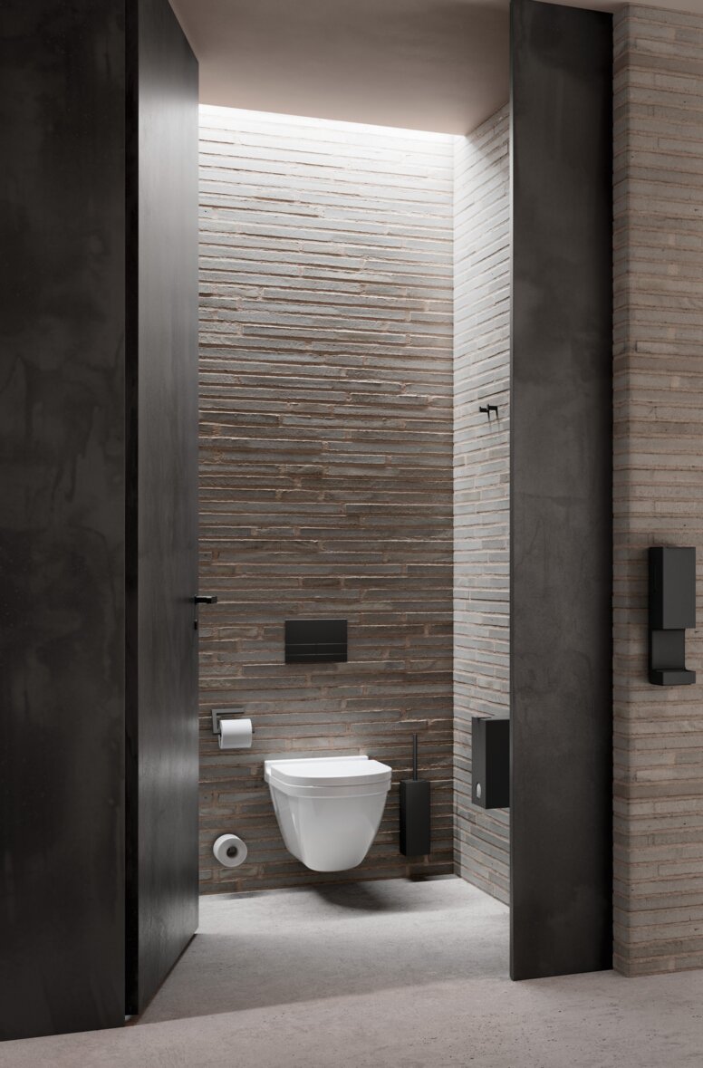 HEWI referentie WC-cabine in een openbaar gebouw