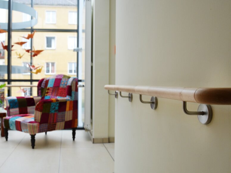 Juliusspital Hospice in Würzburg Handrail in a corridor