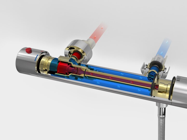 HEWI safe touch Brausethermostat Thermostat-Kartusche im Brausethermostat