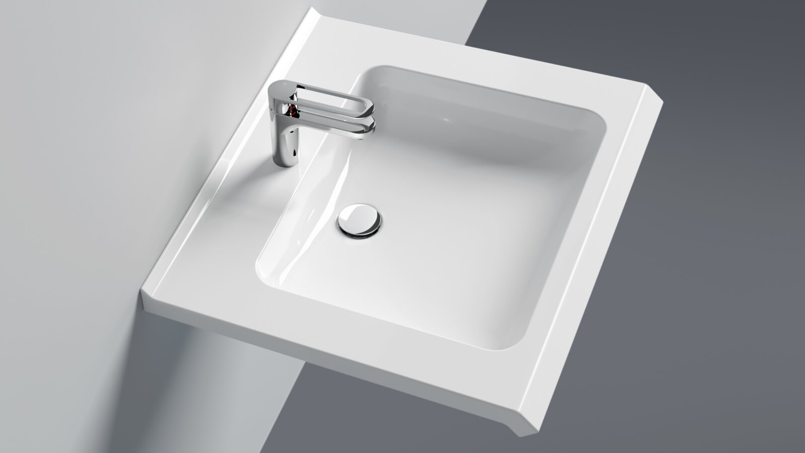 HEWI Washbasin Washbasin with single lever tap in chrome